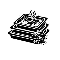 Dirty GN Trays Icon dirty gn trays icon