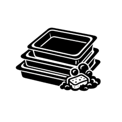 Gastronorm Trays with Soap Bubbles Icon gastronorm trays icon